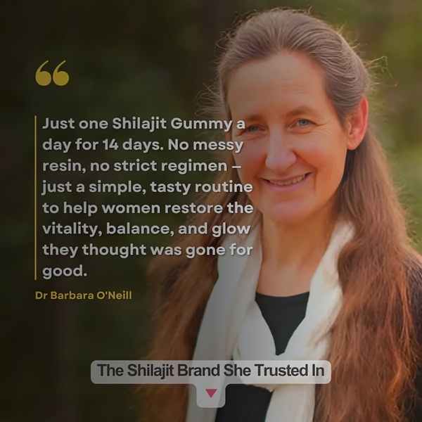 A static 1:1 image featuring a trusted authority figure providing a direct, benefit-driven quote about the convenience of daily shilajit consumption.